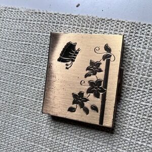 Vintage Gillette‎ Lady Boudoir Travel Safety Razor Gold Tone Butterfly Case